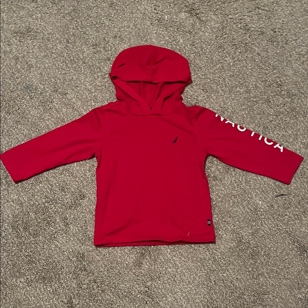 Nautica Kids Bright Red Hoodie Long Sleeve 2T